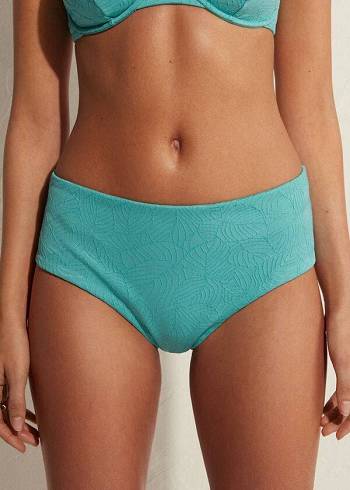 Calzedonia High Taille Marsiglia Bikinihosen Damen Türkis | CH2755NB