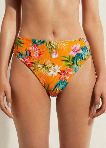 Calzedonia High Taille Rio Eco Bikinihosen Damen Orange | CH2753QZ