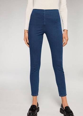 Calzedonia High Taille Schlank Denim Leggings Damen Blau | CH1533WY