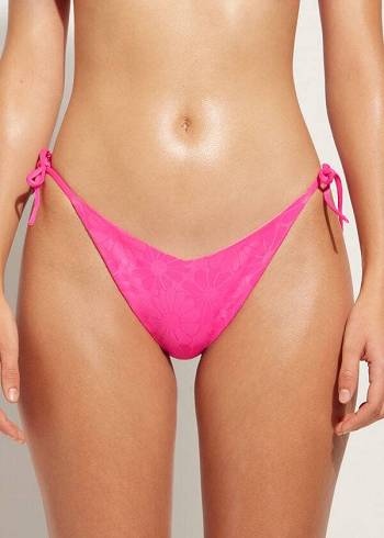 Calzedonia High V-Cut Brazilian Antibes Bikinihosen Damen Rosa | CH2781MA