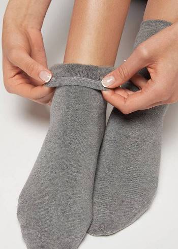 Calzedonia Kurzes Baumwoll Thermal Socken Damen Grau | CH1698AP