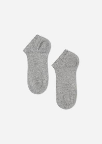 Calzedonia Light Baumwoll Ankle Kurzes Socken Kinder Grau | CH1002JJ