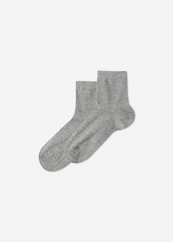 Calzedonia Light Baumwoll Kurzes Socken Kinder Grau | CH1080JJ