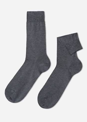 Calzedonia Lisle Thread Crew Socken Herren Grau | CH1381YU