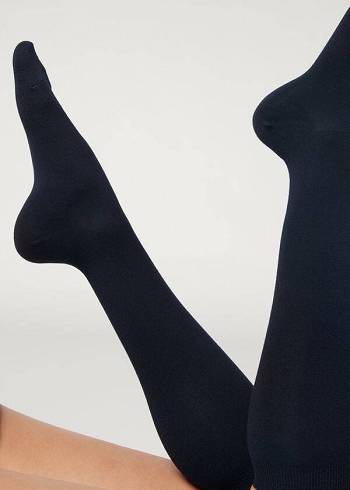 Calzedonia Long with Cashmere Socken Damen Blau | CH1942XF