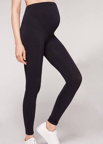 Calzedonia Maternity Opaque Footless Leggings Damen Schwarz | CH1441FM