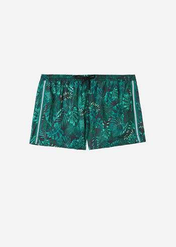 Calzedonia Patterned Ibiza Badehose Herren Grün | CH1261HK