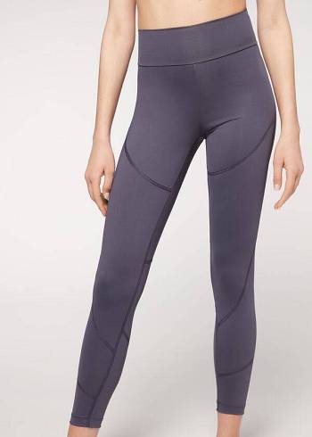 Calzedonia Performance Turn Leggings Damen Navy | CH1521HK