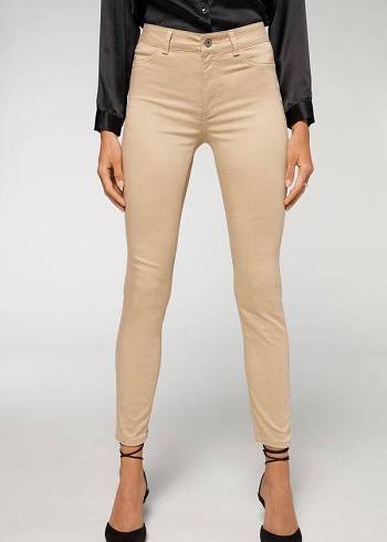 Calzedonia Push-up and soft touch Jeans Damen Beige | CH1585WY