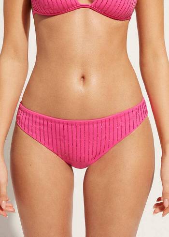 Calzedonia Rhinestone Shanghai Bikinihosen Damen Rosa | CH2670DN