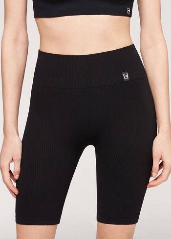 Calzedonia Seamless Turn Bike Leggings Damen Schwarz | CH1513IS