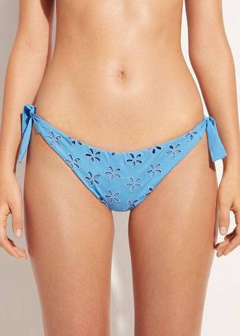 Calzedonia Side Tie Brazilian Corfù Bikinihosen Damen Blau | CH2632UT