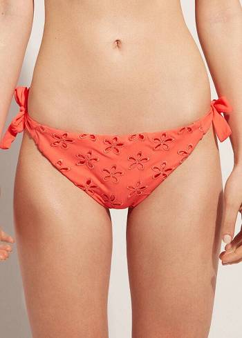 Calzedonia Side Tie Corfù Bikinihosen Damen Koralle Orange | CH2630OR