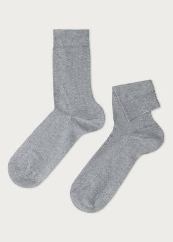 Calzedonia Stretch Baumwoll Crew Socken Herren Grau | CH1354TV