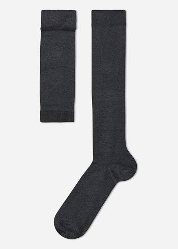 Calzedonia Stretch Baumwoll Long Socken Herren Grau | CH1418JJ