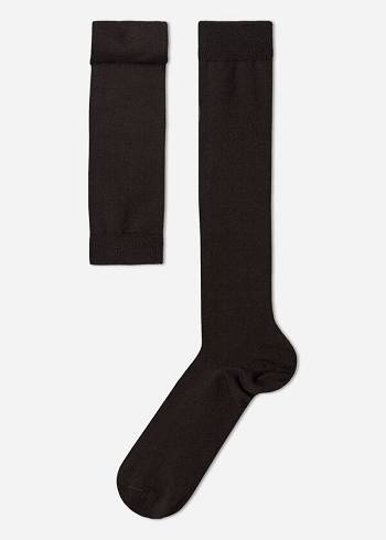 Calzedonia Stretch Baumwoll Long Socken Herren Braun | CH1419KI