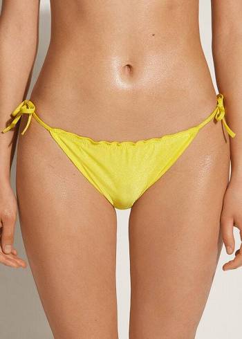 Calzedonia String Formentera Bikinihosen Damen Gelb | CH2598FM