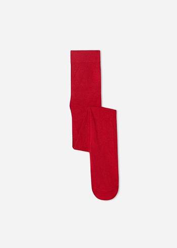 Calzedonia Super Opaque with Cashmere Strumpfhose Kinder Rot | CH1186LH