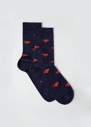 Calzedonia Superman Crew Socken Herren Blau | CH1332OR