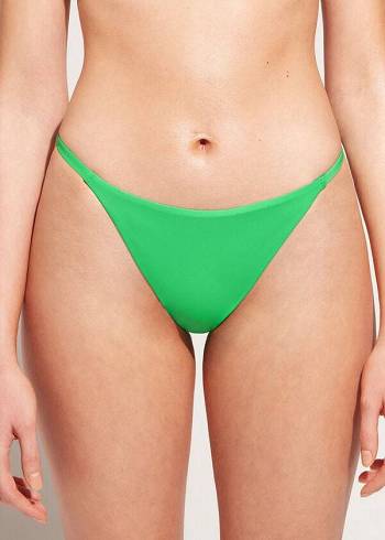 Calzedonia Tanga Indonesia Eco Bikinihosen Damen Grün | CH2557EX