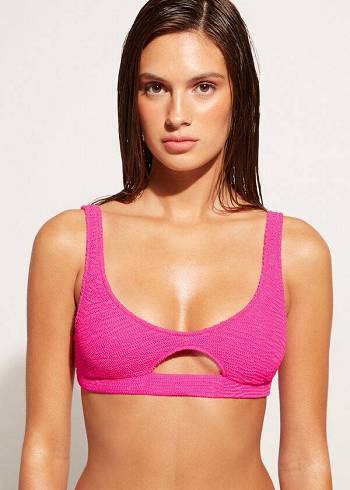 Calzedonia Tank-style Cut Out Miami Bikinioberteile Damen Rosa | CH2185RW