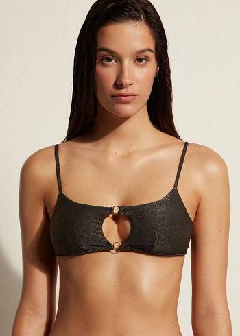 Calzedonia Tank-style Cut Out Swimsuit Hollywood Bikinioberteile Damen Schwarz | CH2184EX