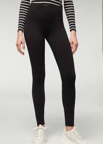 Calzedonia Thermal Leggings Damen Schwarz | CH1494GL