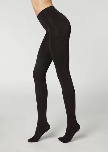 Calzedonia Thermal Super Opaque Strumpfhose Damen Schwarz | CH3121GL