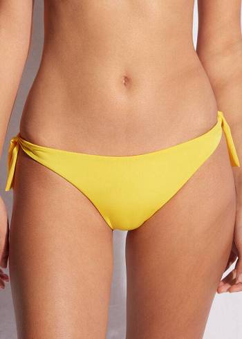 Calzedonia Tied Brazilian Indonesia Eco Bikinihosen Damen Gelb | CH2547DN