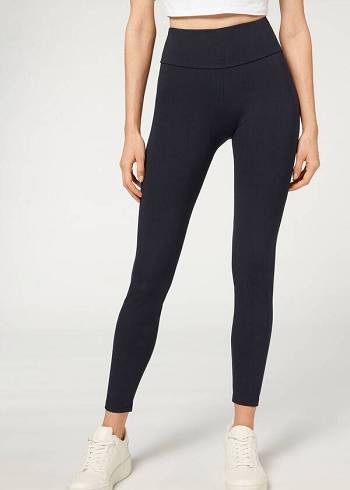 Calzedonia Total Shaper Leggings Damen Blau | CH1488OR