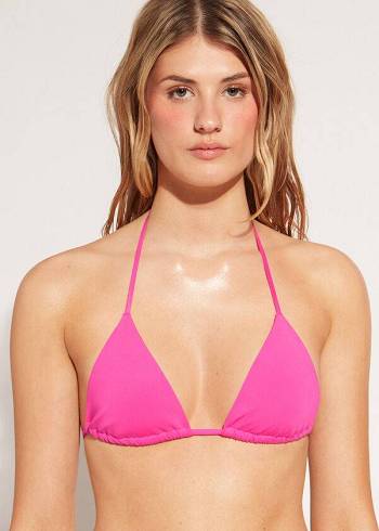 Calzedonia Triangle String Indonesia Eco rosa Bikinioberteile Damen Rosa | CH2147KI