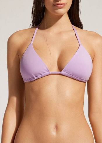 Calzedonia Triangle String Indonesia Eco Bikinioberteile Damen Lila | CH2155MA