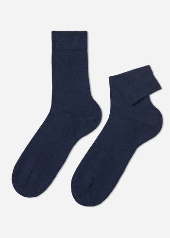 Calzedonia Warm Baumwoll Crew Socken Herren Navy | CH1351WY