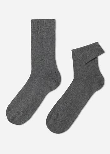 Calzedonia Warm Baumwoll Crew Socken Herren Grau | CH1369ZG