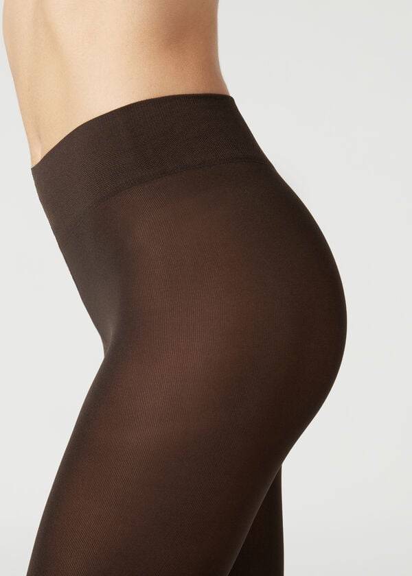 Calzedonia 100 Denier Total Kompfort Soft Touch Opaque Strumpfhose Damen Kaffee | CH3180MA