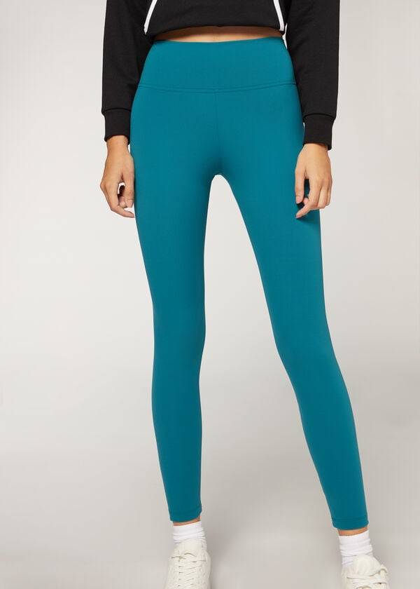 Calzedonia Active Leggings Damen Blau | CH1572GL