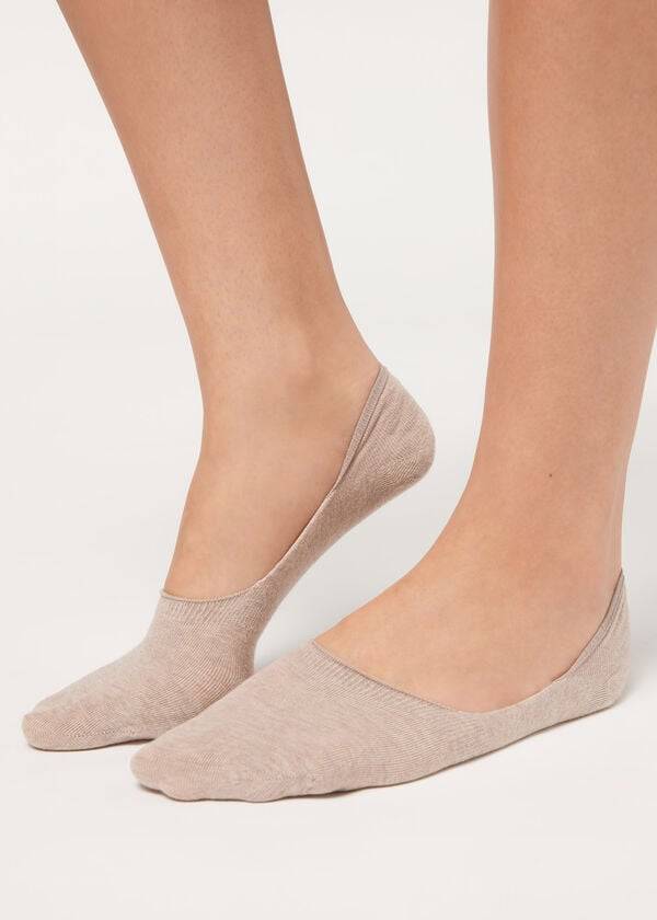 Calzedonia Baumwoll Invisible Socken Damen Beige | CH1993ZG