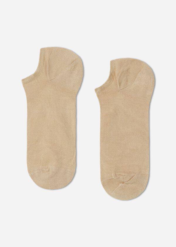 Calzedonia Baumwoll No-Show rosa Socken Herren Braun Beige | CH1298QZ