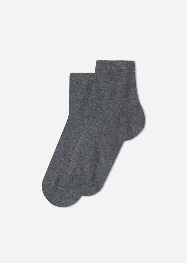 Calzedonia Baumwoll with Fresh Feet Atmungsaktiv Material Kurzes Socken Kinder Silber | CH1086VD