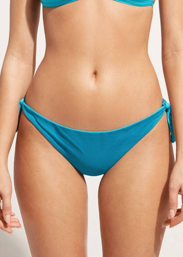 Calzedonia Bow Brazilian Indonesia Eco Bikinihosen Damen Türkis | CH2889UT