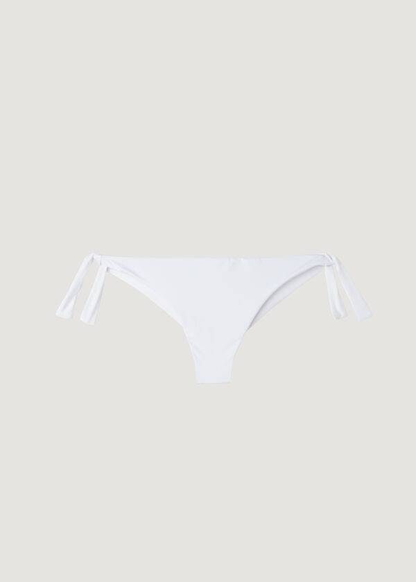 Calzedonia Bow Brazilian Indonesia Eco Bikinihosen Damen Weiß | CH2892RW