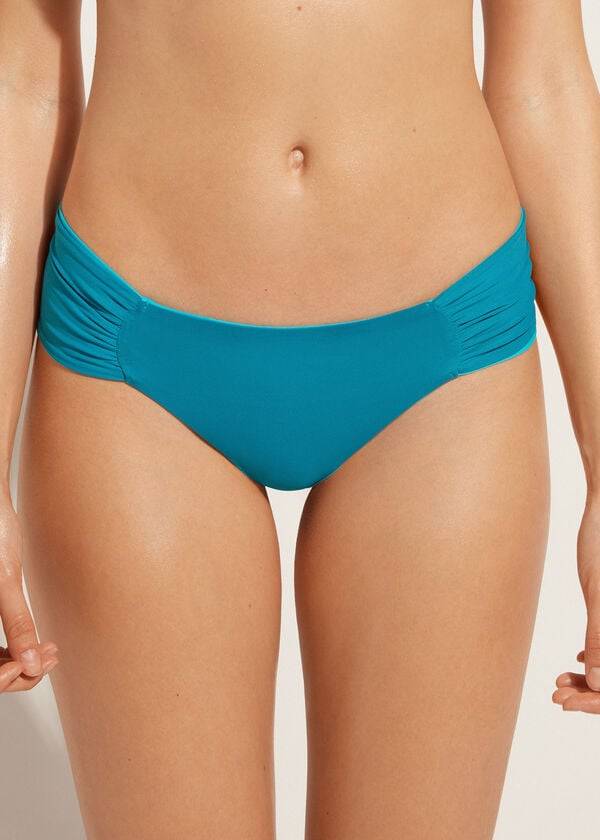 Calzedonia Brazilian Indonesia Eco Bikinihosen Damen Türkis Grün | CH2877LH