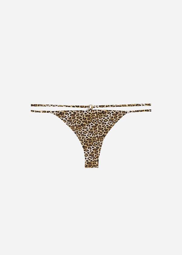 Calzedonia Brazilian Side String Malindi Bikinihosen Damen Braun | CH2870MA