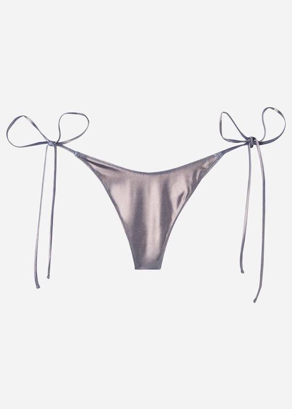 Calzedonia Brazilian Side Tie Daytona Bikinihosen Damen Blau | CH2868WY