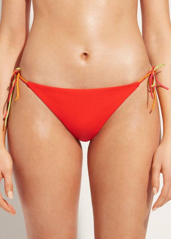 Calzedonia Brazilian String Berlino Bikinihosen Damen Rot | CH2864YU