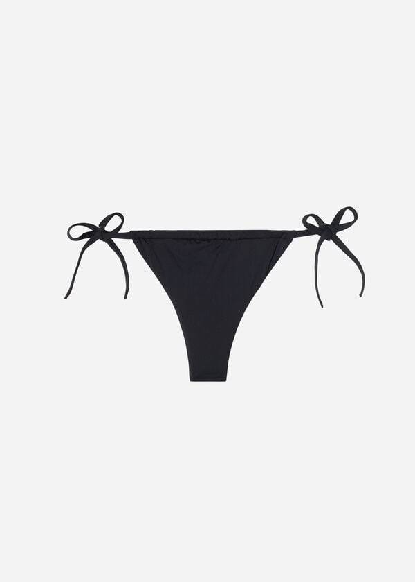 Calzedonia Brazilian String Bikinihosen Damen Schwarz | CH2867EX