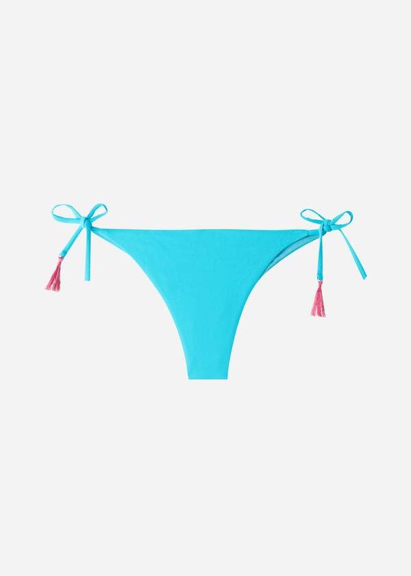 Calzedonia Brazilian String Capri Bikinihosen Damen Türkis | CH2862IS