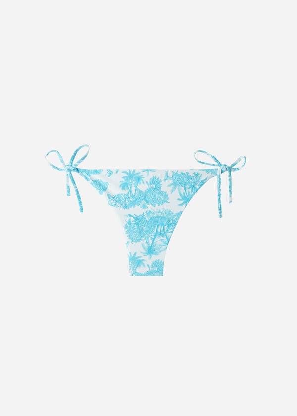 Calzedonia Brazilian String Sorrento Bikinihosen Damen Blau | CH2852MA