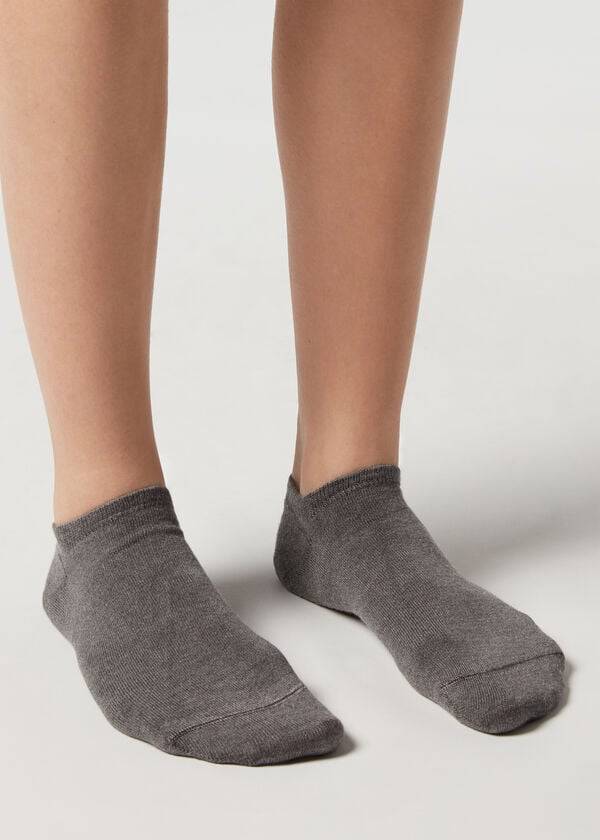 Calzedonia Cashmere Blend No-Show Socken Damen Grau | CH1924EX