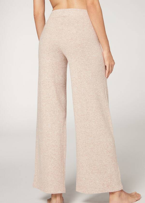 Calzedonia Cashmere Palazzo Leggings Damen Beige | CH1568AP